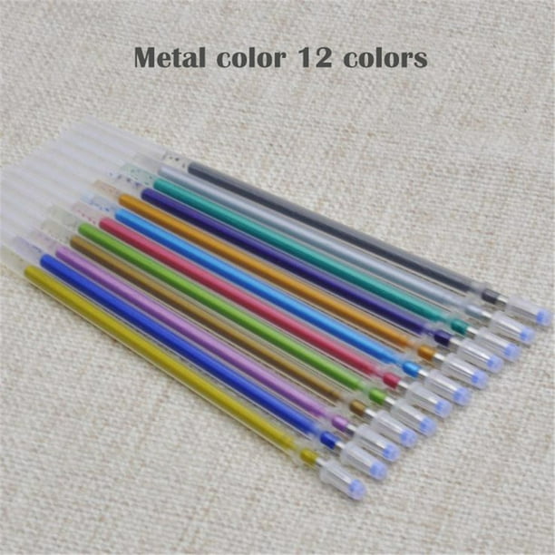 Office School 12Colors Refills Markers Watercolor Gel Pen Replace Supplies 5ml