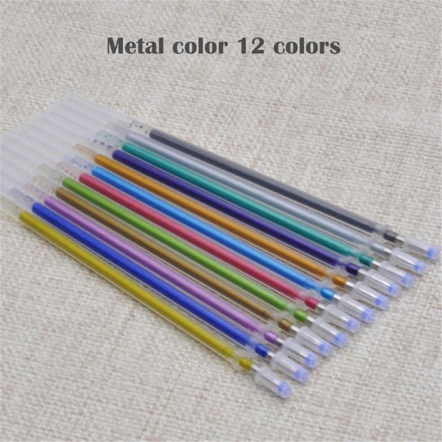 12 Couleurs Marqueurs Aquarelle Stylo Gel Remplacement Fournitures 5ml Stylos en Vrac Stylos Hyper Pointe Fine Lot de Stylos Stylos Rétractables Pointe Moyenne Stylo Rétractable pour Faire des Stylos