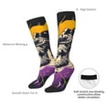 thumbnail image 6 of Haiem Astronaut Floating purple Space Socks, Funny Novelty Crazy Design Cotton Socks Sports Socks Knee High Socks For Men, Women,1Pairs - Gift For Working Friends, 6 of 8