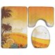 thumbnail image 1 of ABPHQTO Palma de hibisco de Hawaii Juego de alfombras de baño de 3 piezas Alfombra de baño Alfombra de contorno y tapa de inodoro ABPHQTO Cont-CHAPPLE-24463, 1 of 2