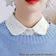 thumbnail image 2 of LoudSung Fake Collar Detachable Half Shirt Blouse False Collar Hollow Floral Lace Dickey Collar Elegant for Women Girls, 2 of 8