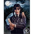 thumbnail image 1 of Pintura de diamantes de Addams para decoración del hogar, mosaico de punto de cruz completo, arte oscuro, decoración de Halloween, ropa gótica de Girl Wednesday, 1 of 4