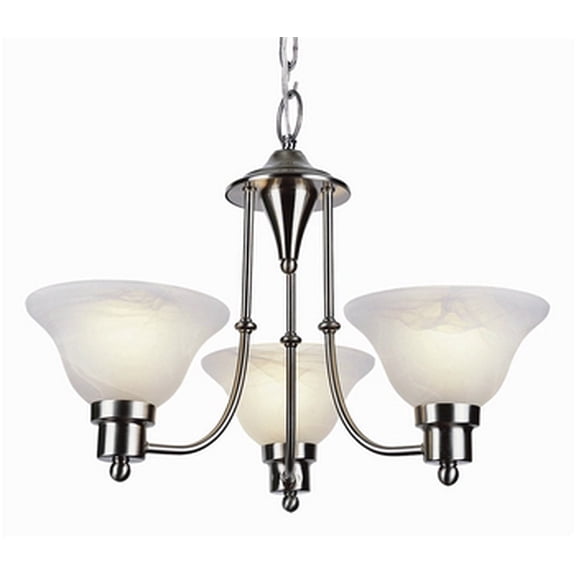 Trans Globe Lighting - Three Light Chandelier-Brushed Nickel Finish