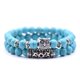 thumbnail image 5 of Pulsera en forma de búho Pulsera de piedra natural búho pulsera Juego de 2 para hombre mujer para regalo, 5 of 5
