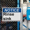 thumbnail image 6 of Weatherproof Horizontal ANSI Food Prep Kitchen Safety Sign (Rinse sink) 8 in" x 12 in" UV Resistant Indoor Outdoor Workplace Insdustrial Caution Danger Warning SIgn, 6 of 7