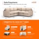 thumbnail image 2 of Sala Seccional Modular Esquinera Adapti 5 Plazas | Beige Ostra, 2 of 9