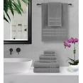 thumbnail image 2 of Home Sweet Home 100% Cotton 6-Piece Bath Towel Set - Extra Soft Bath Towels, Silver Grey, 2 of 4