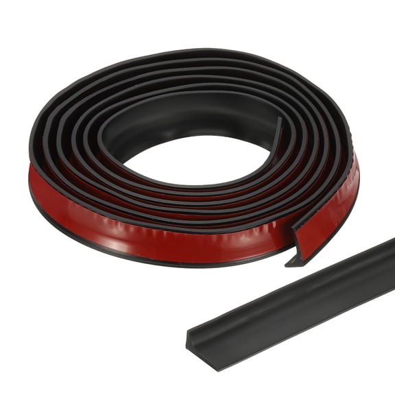 Uxcell Collapsible Shower Threshold Water Guard, Shower Stopper Barrier Self Adhesive Sink Splash Guard Black 79"x0.79"x 0.47"