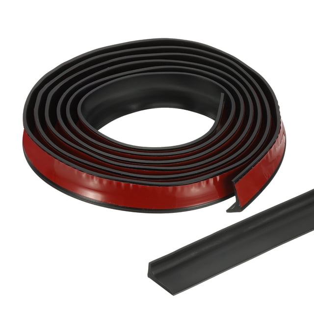 Guardia de umbral de ducha colapsable Uxcell, tapón de ducha barrera autoadhesiva, guardia contra salpicaduras de fregadero negro 79"x0.79"x 0.47"