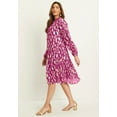 thumbnail image 4 of June + Vie Women's Plus Size Coraline Metallic Print Georgette Dress, 4 of 4