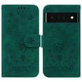 thumbnail image 3 of Nalacover For Google Pixel 7 Pro 6.7 inch Wallet Case,Embossed Sun Flower Pattern PU Leather Magnetic Flip Folio Book Credit Card Holder Shockproof for Women Men Phone Cover+Strap.Green, 3 of 8