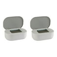 thumbnail image 2 of relayinert Stylish Desktop Countertop Mask Dispenser Storage Box with Lid Spacious Holder Plastic Baby Gray 21x14x7.8cm 2Set, 2 of 6