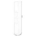 thumbnail image 5 of Versatile 77-Inch White Tall Storage Cabinet with 2 Doors and Adjustable Shelves, Linen Tower Cabinet, Bathroom Organizer and Storage, Kitchen Cabinet, Pantry Organizer, and Linen Closet, 5 of 5