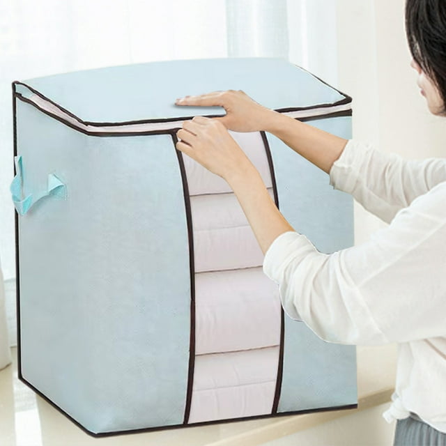 PRETXORVE Rangement Robuste avec Poignées Renforcées Rangement Extra Grand pour Sac Fourre-Tout Double Fermeture Éclair pour Voyage Gain de Place
