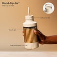 thumbnail image 6 of The Beast Mini® Blender Plus | Personal Countertop Blending for Smoothies, Shakes, Food Prep & Frozen Fruits & Veggies | Extra Portable Vessels, Straw Cap & Straws Included | 600W Motor (Sand), 6 of 10