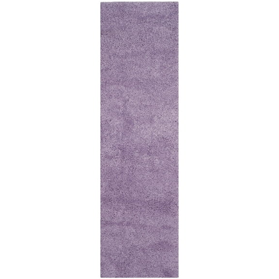 SAFAVIEH Laguna Neven Plush Solid Shag Runner Rug, Lilac, 2'3" x 10'