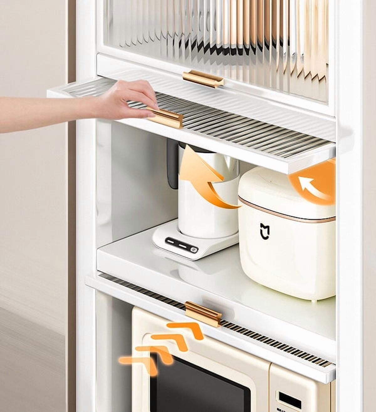 Joybos 5 Tiers Narrow Multifunction Dustproof Metal Kitchen Storage Cabinet