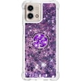 thumbnail image 7 of Quicksand Case for Motorola Moto G Stylus 5G (2023) for Women Girls, Glitter Sparkle Flowing Clear Soft TPU Liquid Cover with Bling Diamond Kickstand for Moto G Stylus 5G (2023) -Purple, 7 of 7