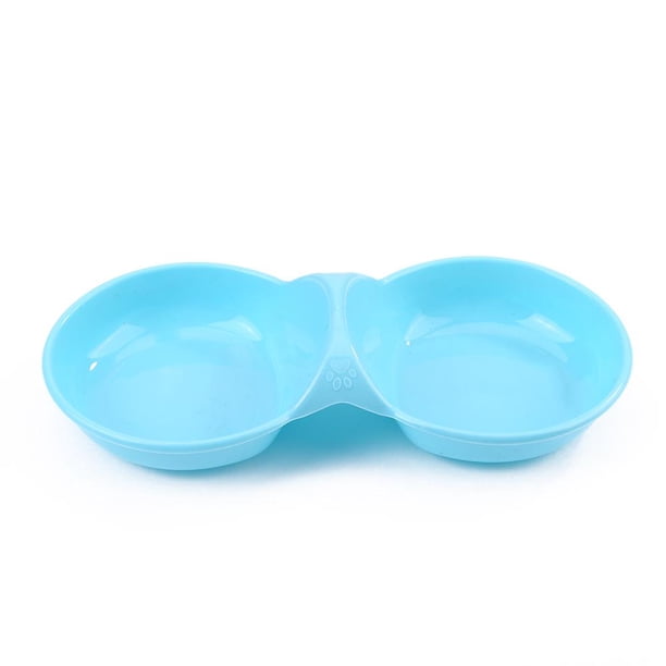 Plato doble para perros y gatos comedero de agua para cachorros platos para beber para mascotas (azul) JShteea Libre de BPA