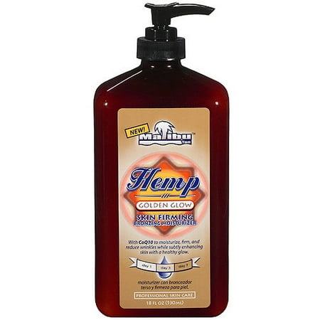 Malibu Tan Hemp Golden Glow Skin Firming Bronzing Moisturizer, 18 fl oz
