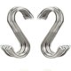 thumbnail image 1 of Paquete de 20 ganchos en forma de S, perchas de Metal de acero inoxidable, ganchos para colgar para cocina, taller, baño, jardín, 1 of 5