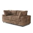 thumbnail image 5 of LovingAHome 78.74" Oversized Loveseat Sofa, 2 Seat Comfy Modular Sofa Couch for Living Room, Brown, 5 of 7