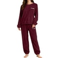 thumbnail image 6 of Women Pajama Sets Red Cute Pajama Sets for Women Women's Winter and Autumn Thickened Fleece and Coral Fleece Warm Up Set Two Piece Set for Students Suitable for Home Wear and Can Be Worn Outside., 6 of 6