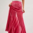 thumbnail image 2 of Sheer Maxi Skirt for Women Flowy Beach Cover Up Long Boho Skirt Summer Casual Elegant Swing Dance Party Skirt, 2 of 2