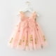 thumbnail image 2 of Odeerbi Niñas Verano Floral Bordado Tul Tutu Vestido Mariposa Alas Flower Girl Vestido Tank Vestido Sin Mangas Tirante Malla Vestido de Sol, 2 of 4