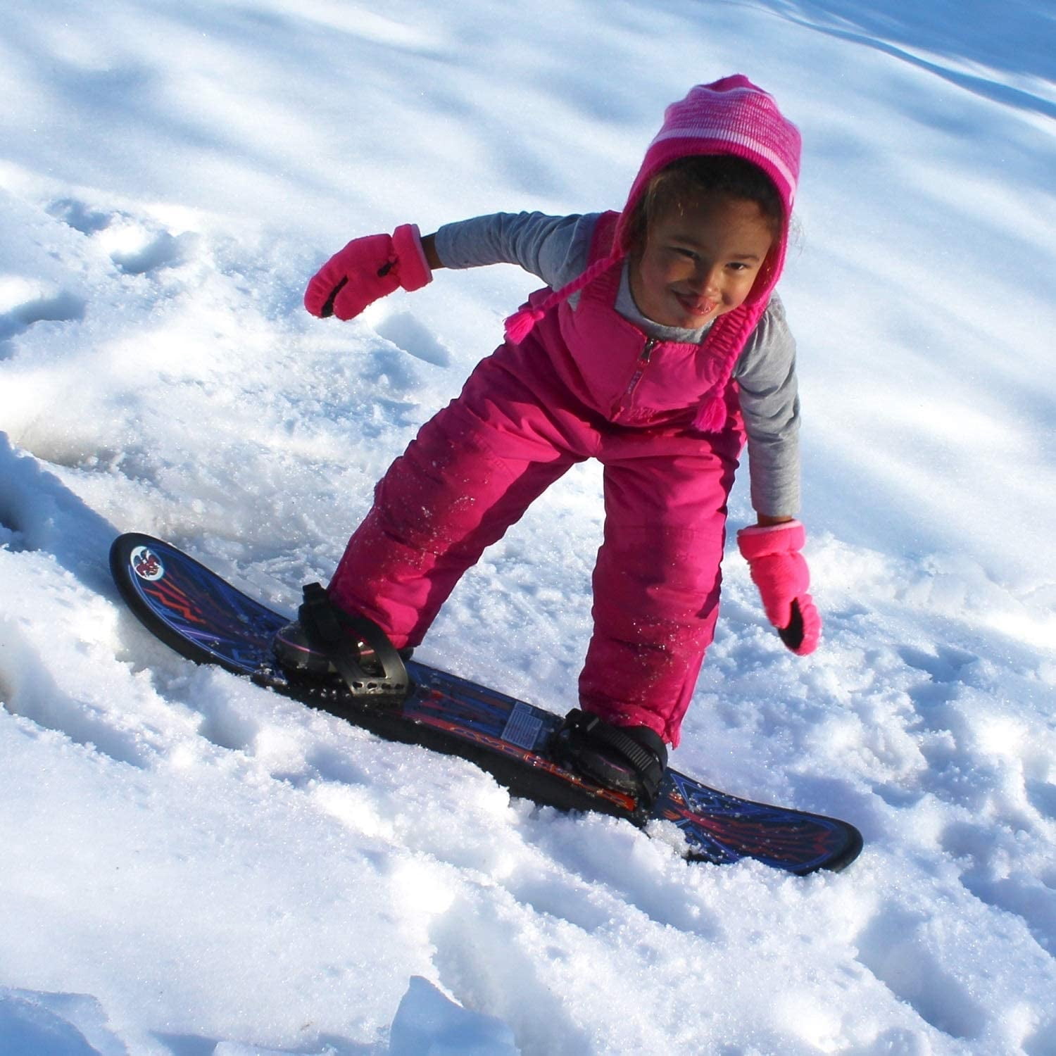 revolutie zij is plaats Paricon Flexible Flyer Avenger Kids and Teens Beginner Plastic Snowboard  with Foot Straps - Walmart.com