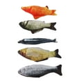 thumbnail image 2 of Juego de peces de juguete para gatos, pez de simulación de felpa con hierba gatera para morder, masticar y patear, 2 of 12