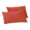 thumbnail image 2 of 1800 Thread Count Egyptian Quality Super Soft Wrinkle Free 2-Piece Pillowcases- Standard Size-Rust, 2 of 5