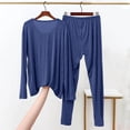 thumbnail image 4 of Mens Modal Pajamas Set Soft Mens Pjs Lounge Sets Lightweight Long Sleeve Sleepwear Soft Nightwear, 4 of 6