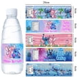 thumbnail image 4 of 10/20 piezas de etiquetas para botellas de agua de Lilo y Stitch, decoración de cumpleaños, suministros para fiestas, pegatinas impermeables para niños y niñas, baby shower, 4 of 5