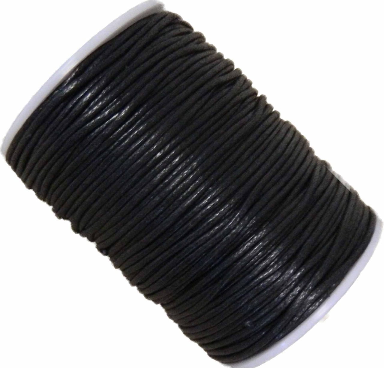 Black 1.5mm Waxed Cotton Jewelry Macrame Craft Cord 80 Yards Wolven