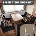 thumbnail image 2 of SCRAWLGOD Frog American Flag Print Stretch RV Dinette Cushions Slipcover, 2 Backrest Cover and 2 Bench Cover Anti Dust Washable RV Dinette Booth Cushions Slipcover, 2 of 8