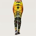 thumbnail image 4 of WILLBEST Leggings de Yoga de Cintura Alta con Estampado de Girasoles para Mujer, Mallas de Moda, Pantalones Deportivos de control, Pantalones Elásticos Cómodos para Entrenar Extra Grande, 4 of 6
