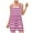 Pink, variant on FAFWYP Women's Summer Sleeveless Adjustable Straps Jumpsuits Stripe Print Casual Loose Stretchy Shorts Rompers Overalls with Pockets