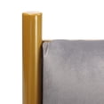 thumbnail image 3 of LumiSource Gold Steel, Grey Velvet Chloe Headboard, 3 of 8