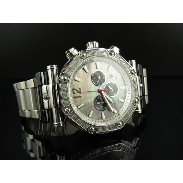 Mens Aqua Master Black MOP Dial Diamond Watch W#147-89-15