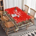 thumbnail image 5 of Nanqianyi Red Christmas 60'' x 102'' Tablecloth Santa Claus Pine Trees Washable Table Cloth for Kitchen Dining, 5 of 9