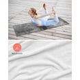 thumbnail image 4 of Gray Yoga Towel for Hot Yoga Non Slip, Retro Oil Painting Modern Abstract Art Aesthetics Yoga Mat Towel Absorbent Yoga Sweat Towels Microfiber Hot Yoga Blanket for Bikram Pilates 26"x70", 4 of 7