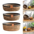 thumbnail image 2 of BQBQERT Decorative Banana Rope Vegetables Basket Storage Bin with Black Edges Desktop Storage Container for Living Room Use, 2 of 21