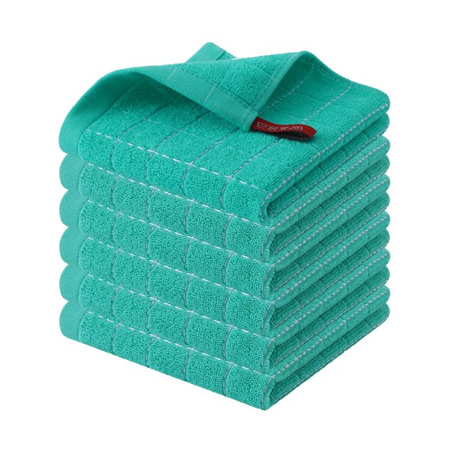 Paños de cocina Homaxy, 100% algodón, rizo, 30 x 30 cm, paquete de 6