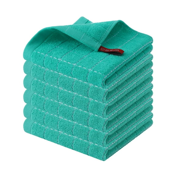 Paños de cocina Homaxy, 100% algodón, rizo, 30 x 30 cm, paquete de 6