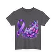 thumbnail image 3 of Lupus Purple Ribbon and Butterflies, Awareness, Unisex Heavy Cotton Tee, 3 of 4