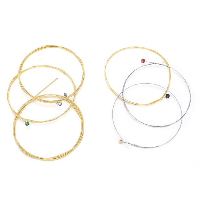 Acoustic Guitar Strings,6Pcs Hex Carbon Steel Core Acoustic Guitar Strings for Stringed Instrument Accessories
