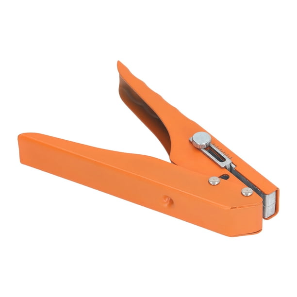 Perforadora de un solo orificio de 8 mm, ergonómica, ahorradora de mano de obra, perforadora de 1 orificio para papel, banda de borde de plástico