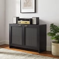 thumbnail image 2 of Crosley Furniture Console de Rangement pour Disques Kenji en Noir, 2 of 16