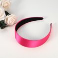 thumbnail image 5 of Unique Bargains Hair Headband Wide Satin Headband for Women Girl Rose Red 1.57" Wide Headband, 5 of 7